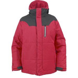 NEW $280 BURTON DURBAN JACKET!  Red  Gray Trim  Growling Bear Lining  Puffer